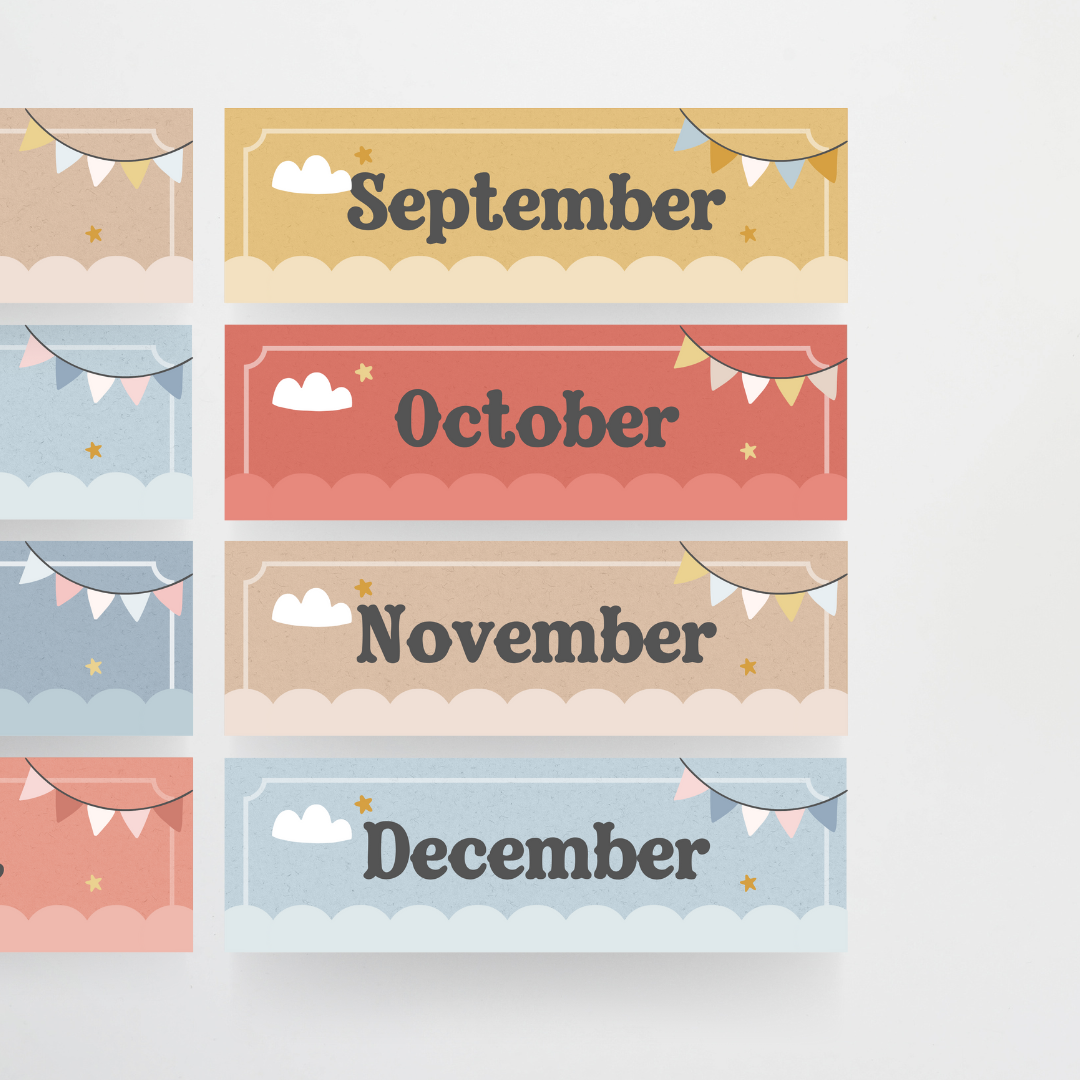 Flip Calendar - Little Circus Classroom Decor