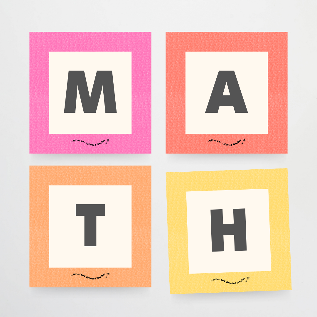 Square Labels - Rainbow Classroom Decor