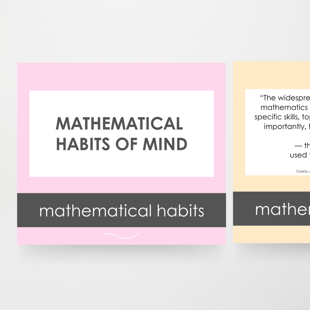 Mathematical Habits of Mind Wall Display: Pretty in Pastel