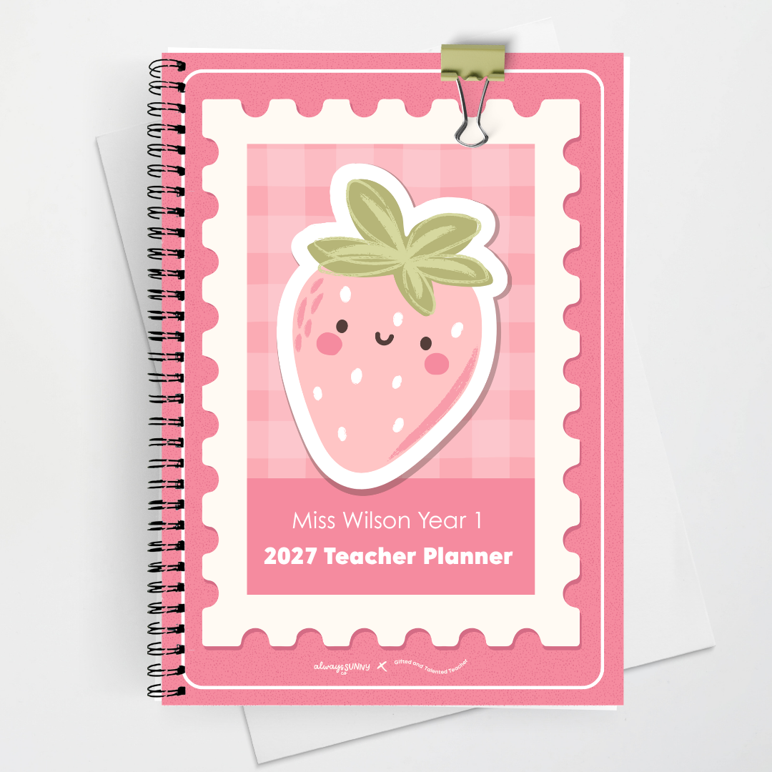 2027 Weekly Teacher Planner: Strawberry Fields - Farmers Market Classroom Decor