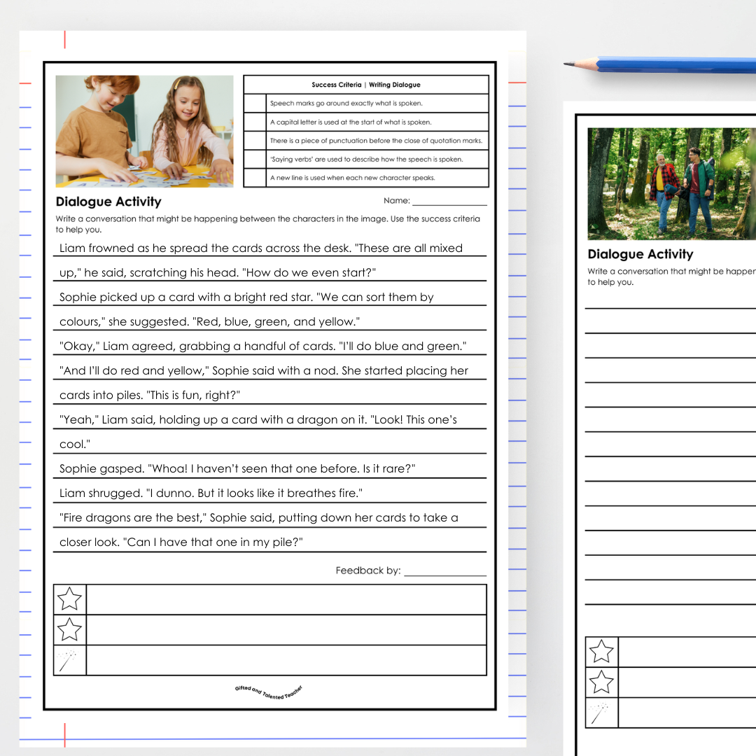 Dialogue Activity Dialogue Activity - Direct Speech: People | Teaching Resources