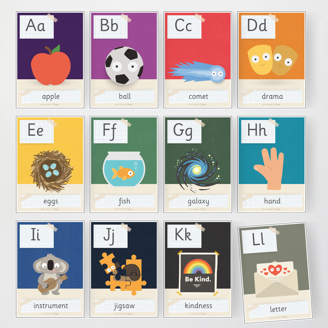 Philip Bunting: Alphabet Posters (Lower Grades) - Watch this Space Classroom Decor