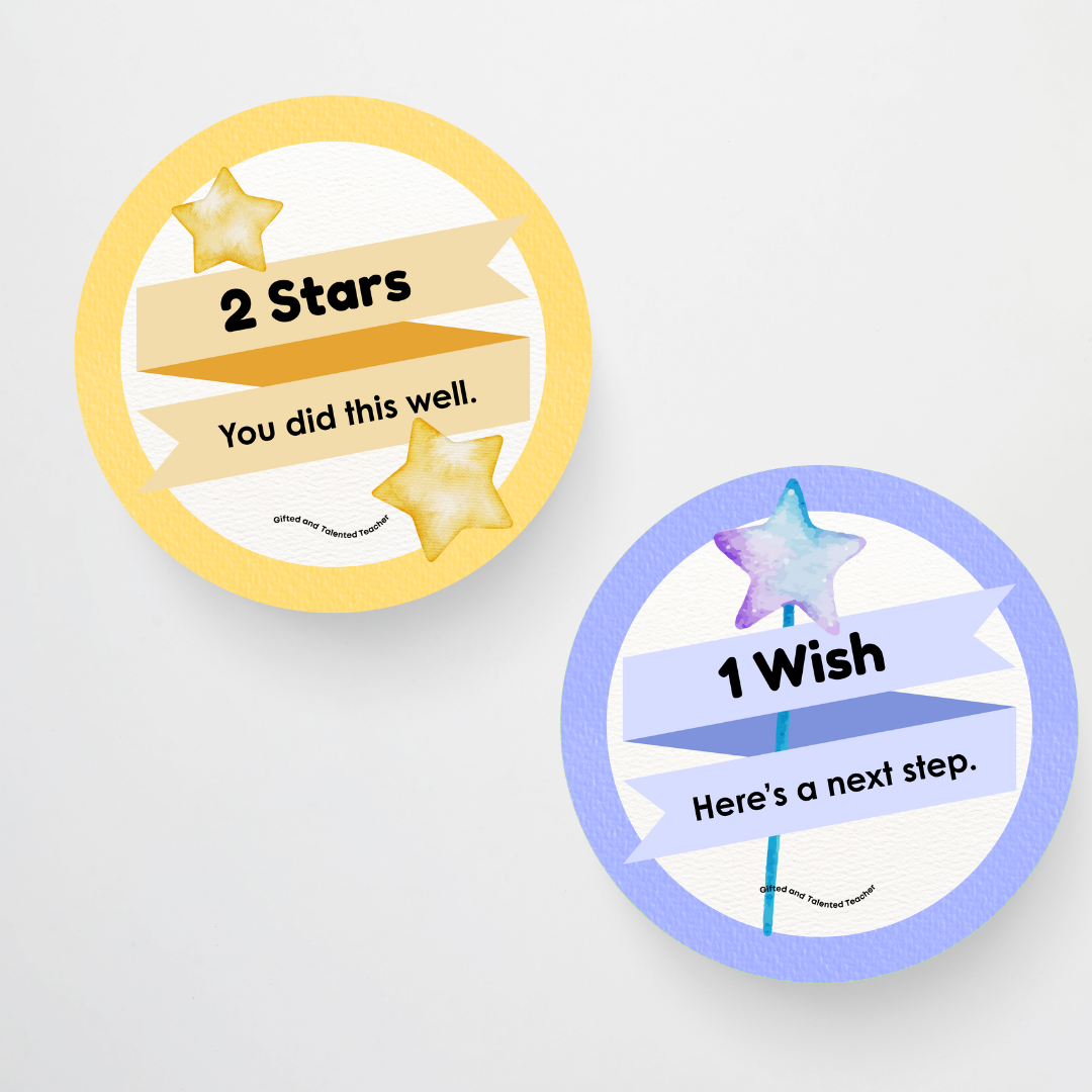 Two Stars and a Wish - Student Feedback Marking System Posters - Teacher Resources & Classroom Decor
