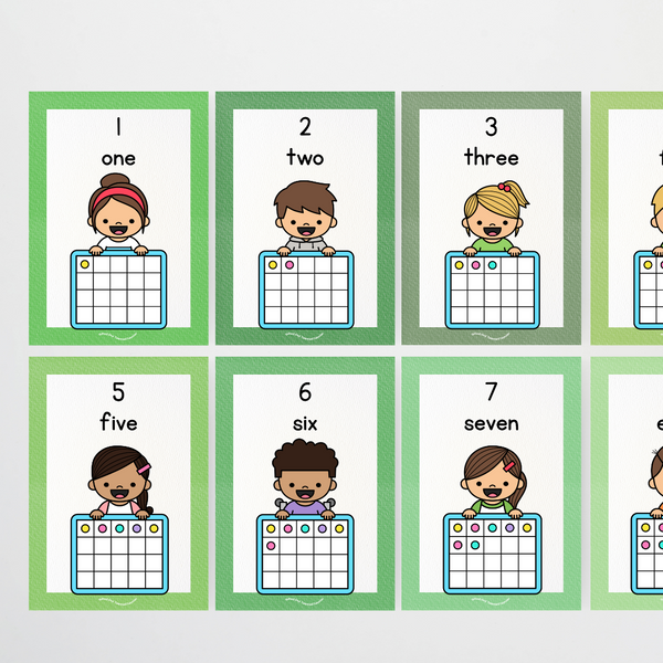 Ten Frames Posters - Place Value Posters: Leafy Greens Classroom Decor