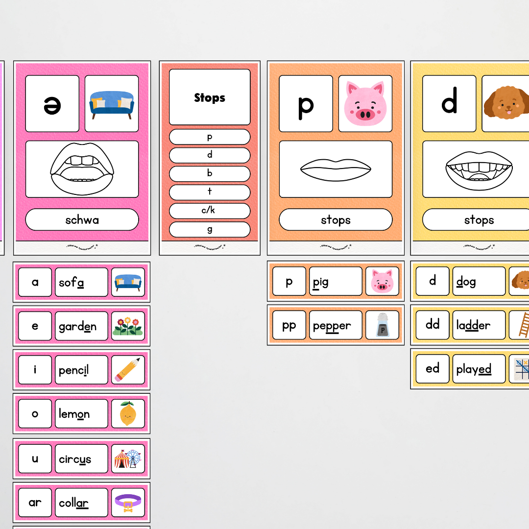 Sound Wall with Mouth Articulation - Rainbow Classroom Decor