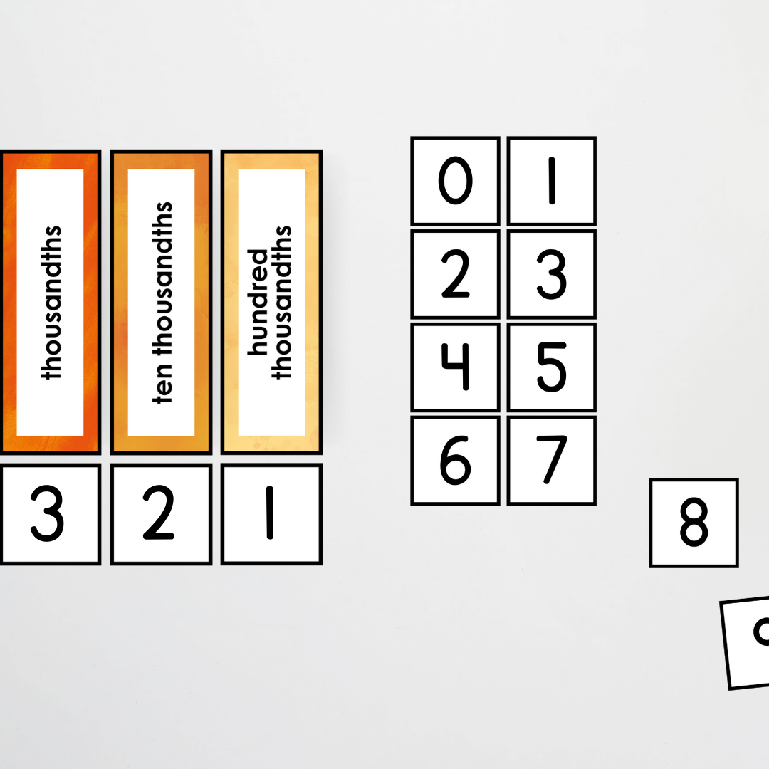 Place Value Card Display - Insect Life Classroom Decor