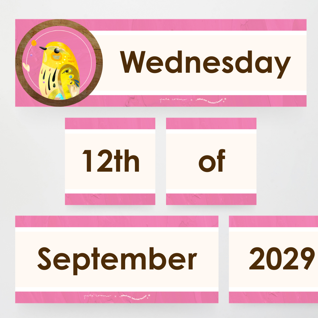 Flip Calendar: Yellow Warbler - North America Classroom Decor - Teacher Resources & Classroom Decor