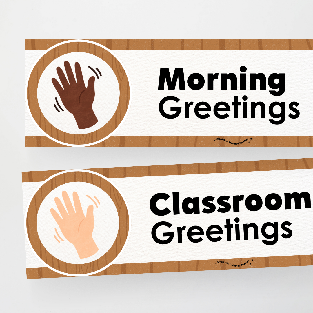 Morning Greetings - Back To School Classroom Decor