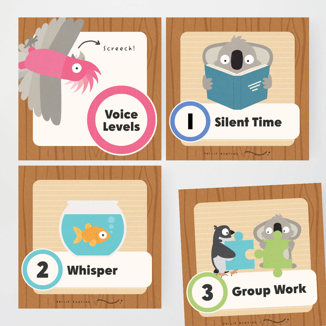 Philip Bunting: Noise Levels - Back to School Classroom Decor