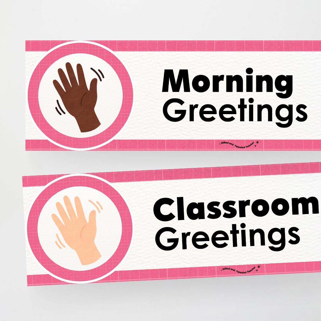 Morning Greetings - Back To School Classroom Decor