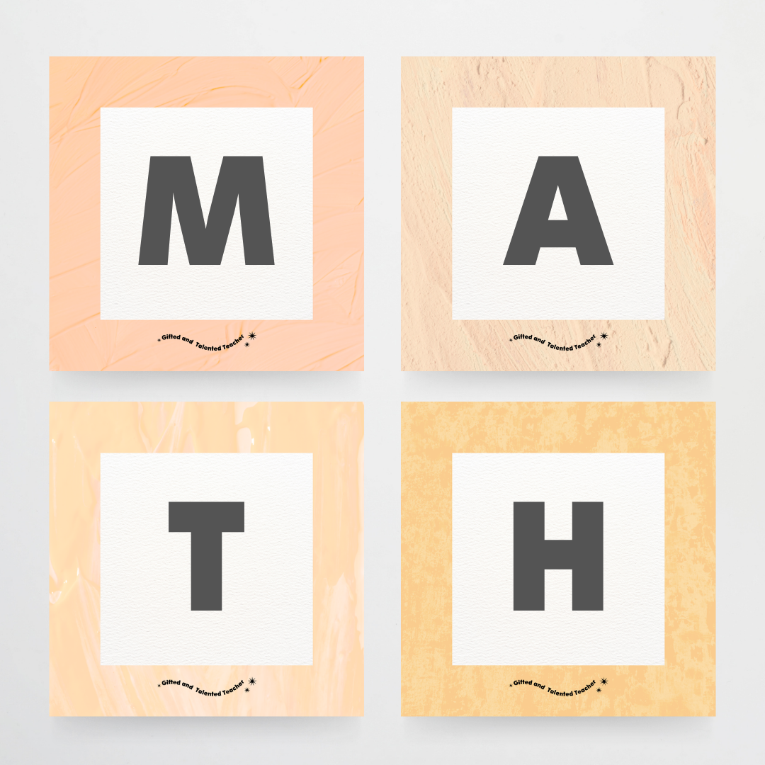 Square Labels - Neutral Classroom Decor