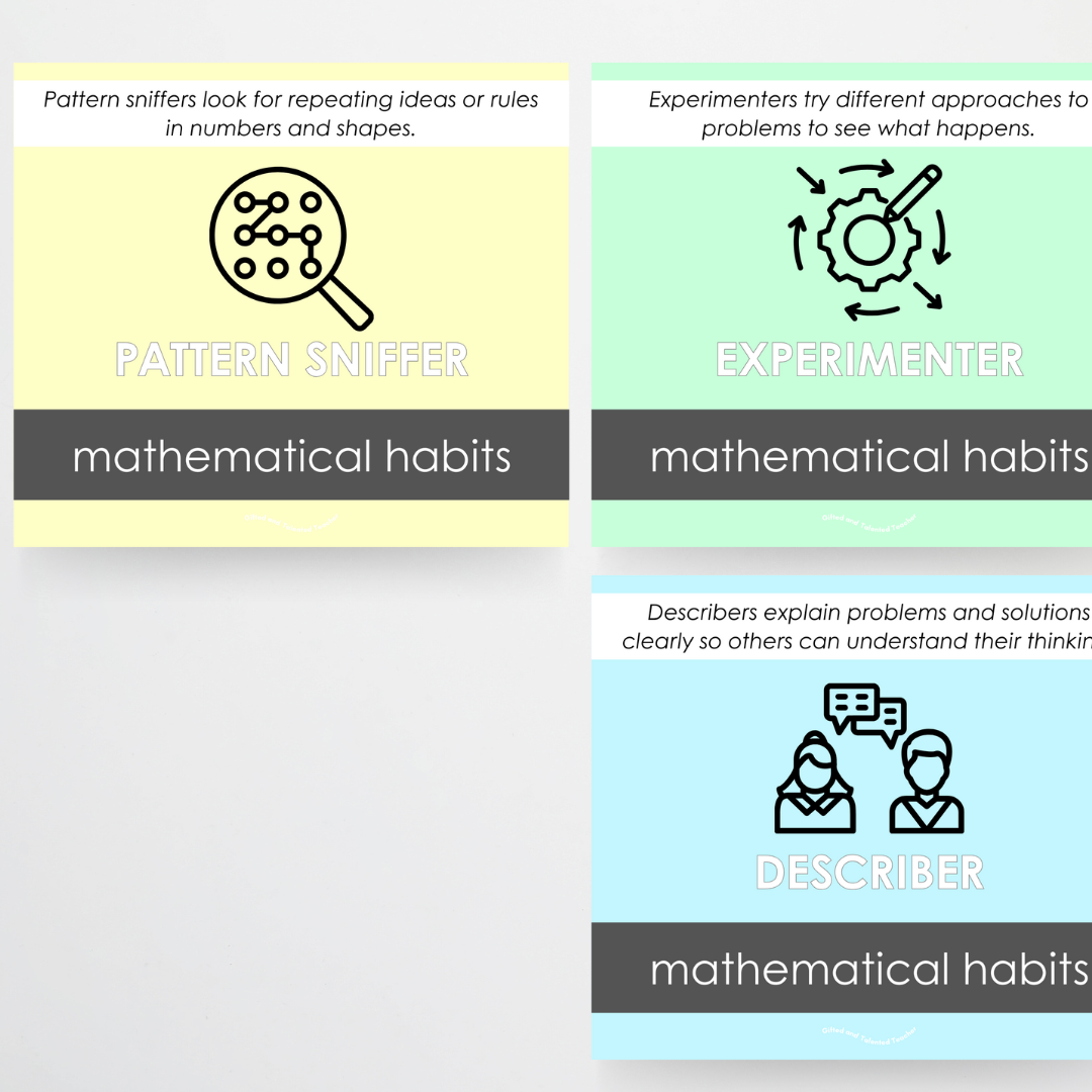 Mathematical Habits of Mind Wall Display: Pretty in Pastel