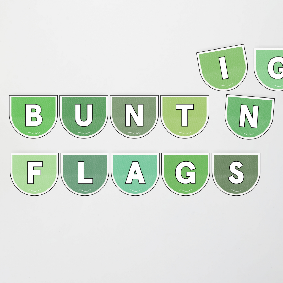 Bunting Flags - Leafy Greens Classroom Decor - Teacher Resources & Classroom Decor