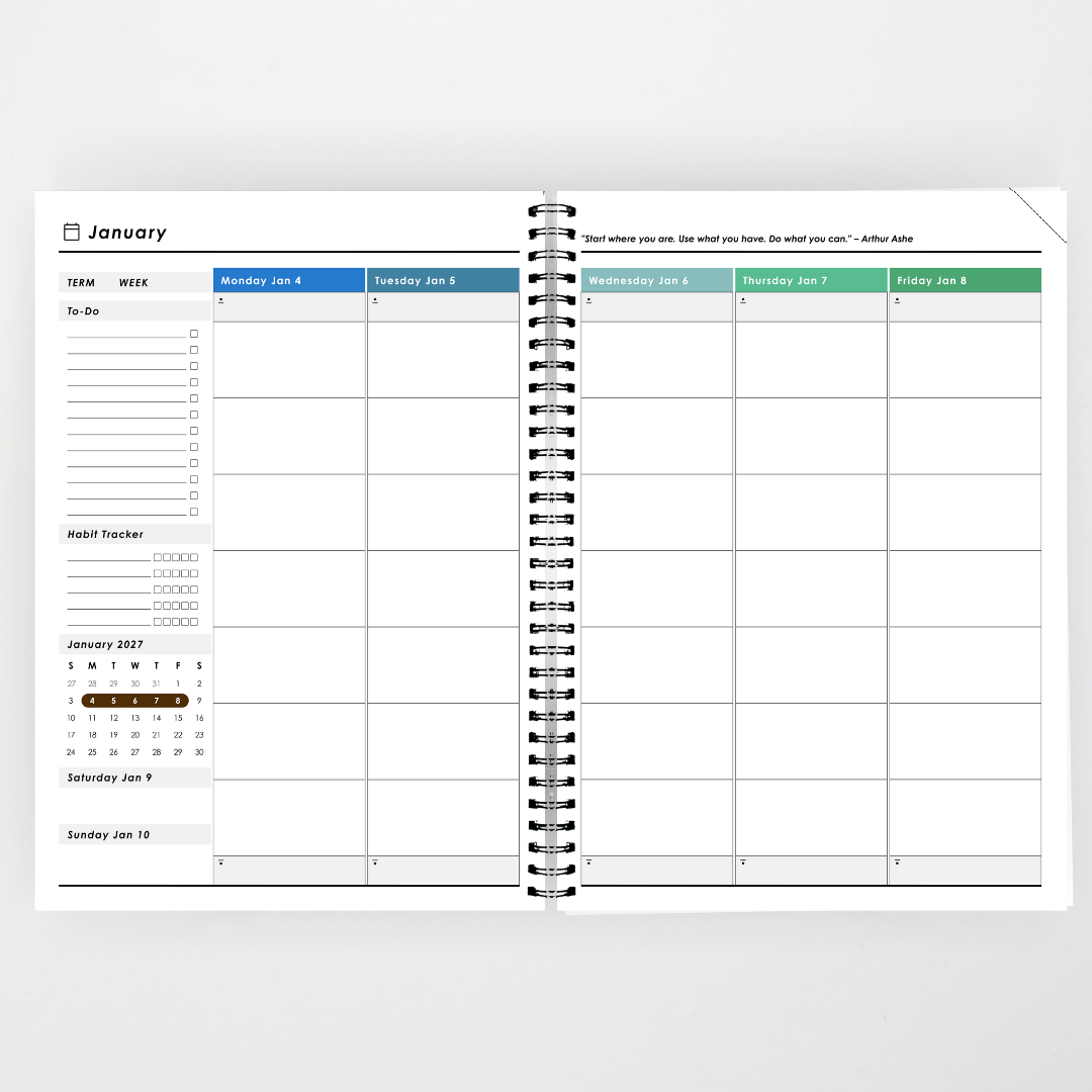 x Pete Cromer 2027 Weekly Teacher Planner: Brown Bear - North America Classroom Decor
