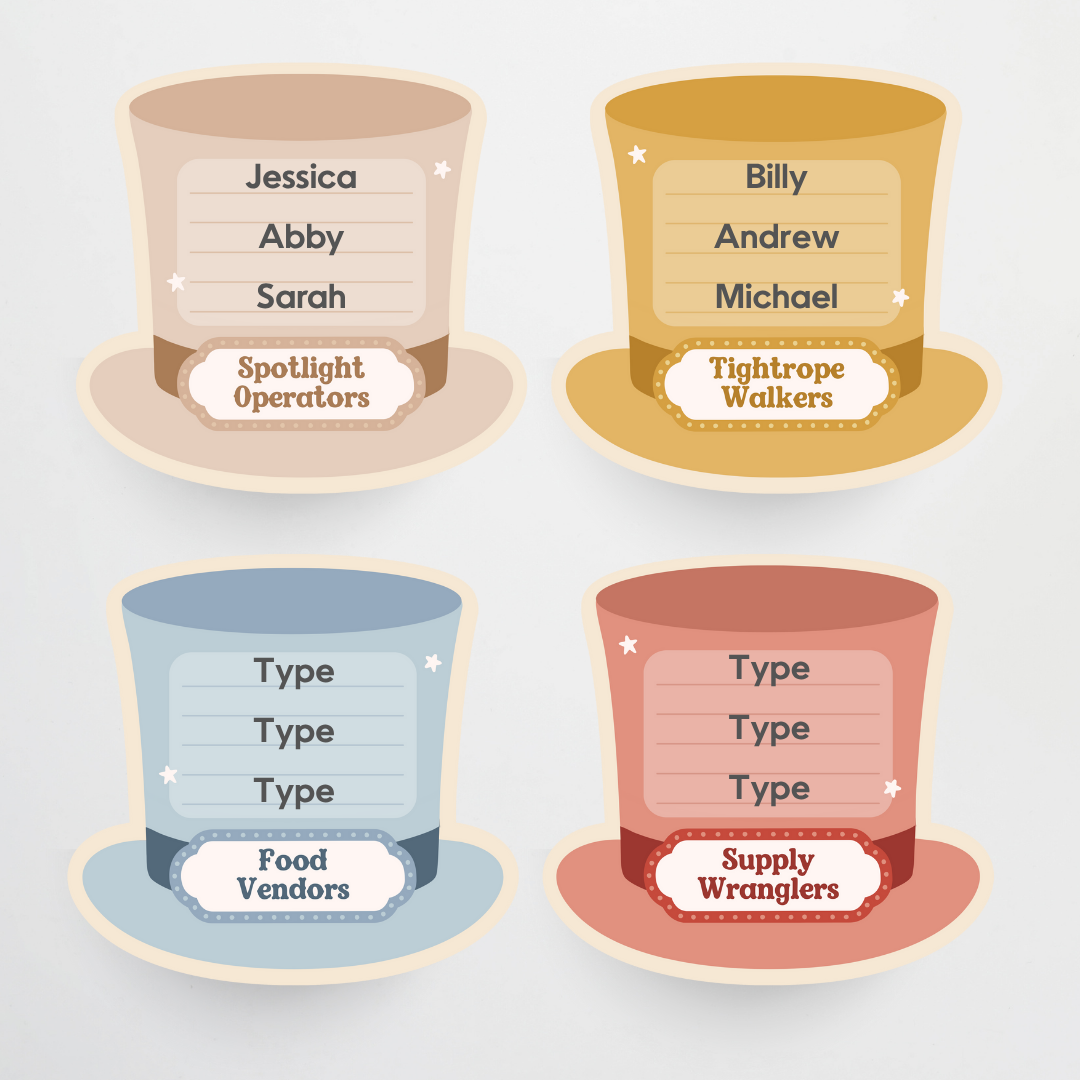 Classroom Jobs - Little Circus Classroom Decor