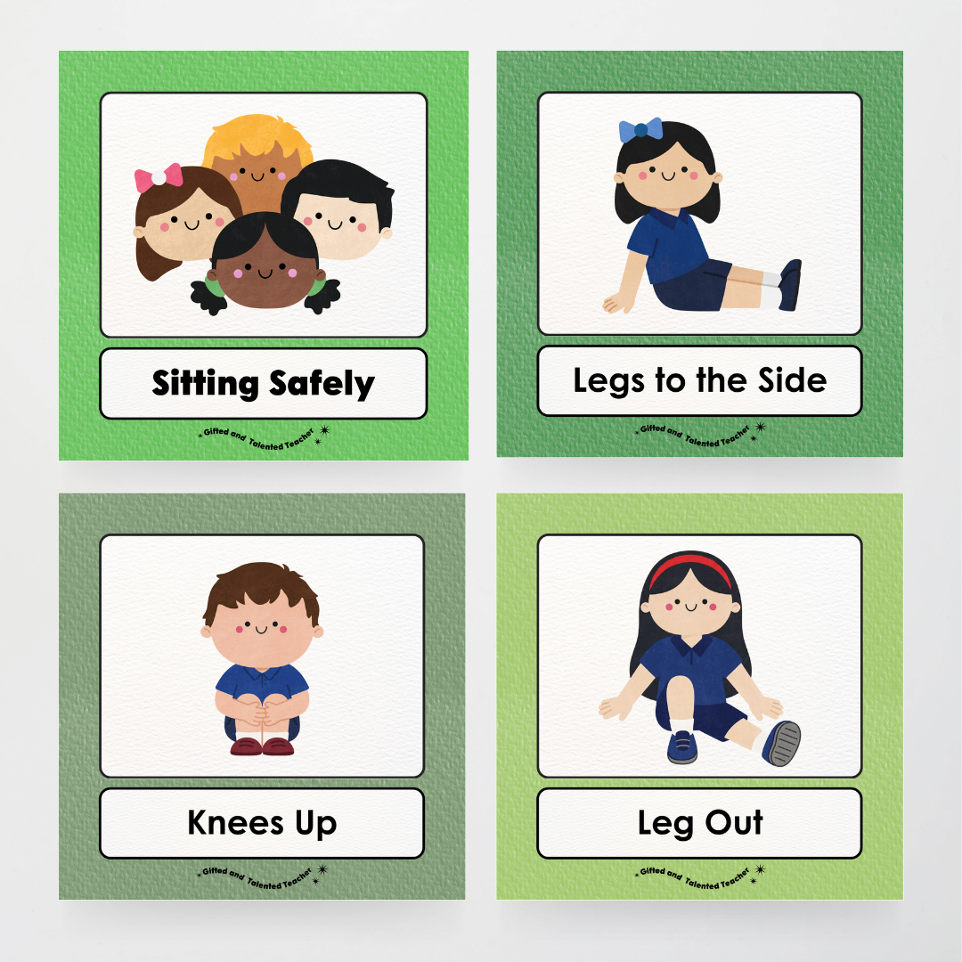 Inclusive Sitting Positions Editable Classroom Display - Leafy Greens Classroom Decor - Teacher Resources & Classroom Decor