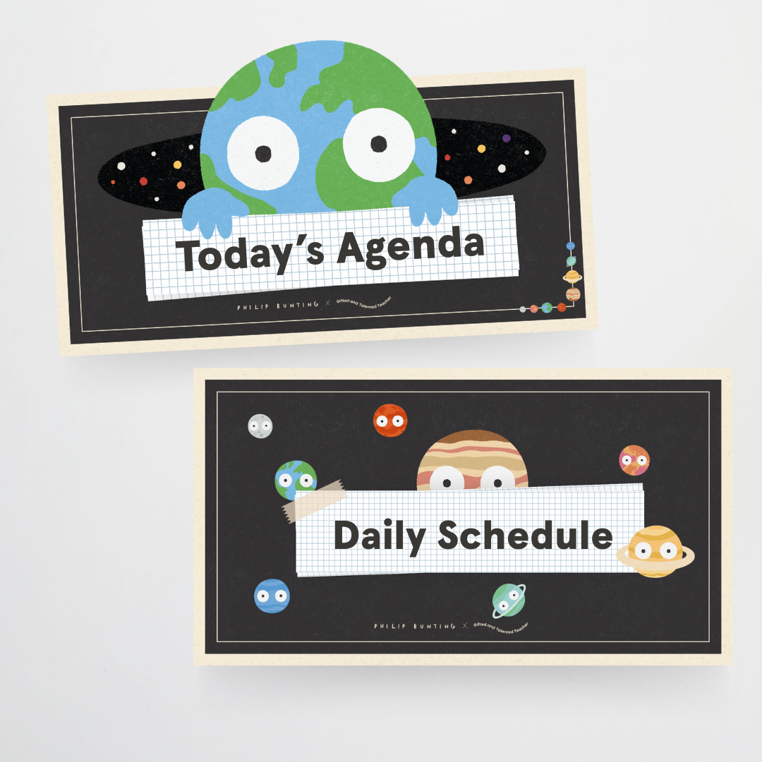 Philip Bunting: Daily Schedule - Watch this Space Classroom Decor - Teacher Resources & Classroom Decor