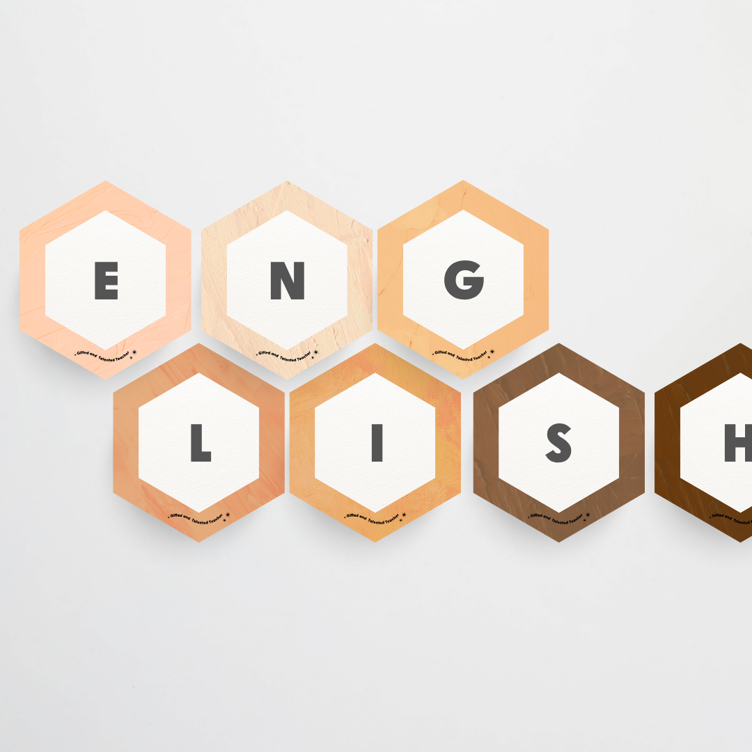 Hexagon Labels - Neutral Classroom Decor
