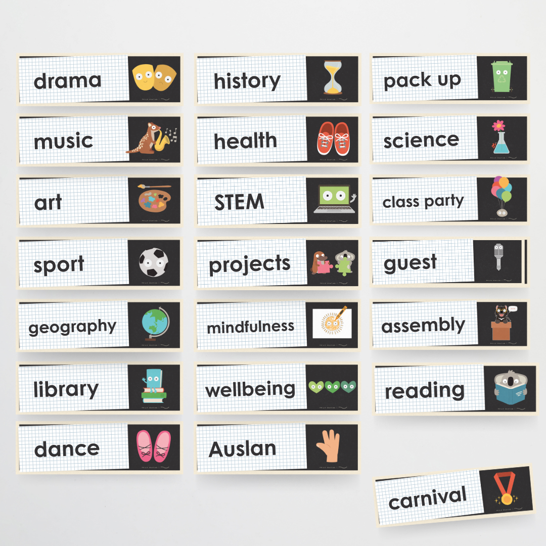 Philip Bunting: Daily Schedule - Watch this Space Classroom Decor - Teacher Resources & Classroom Decor