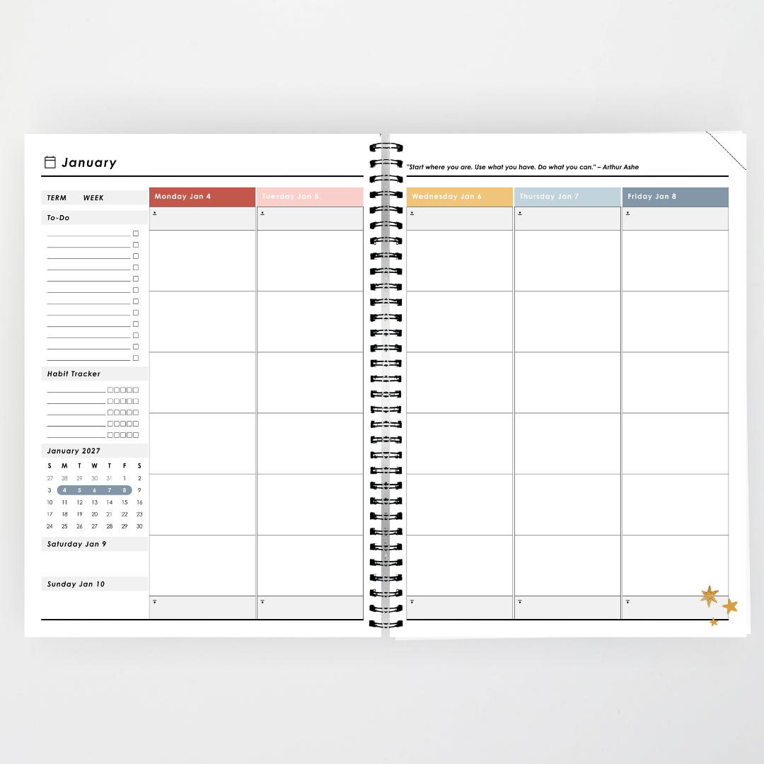 2027 Weekly Teacher Planner: Balloon Dog - Little Circus Classroom Decor