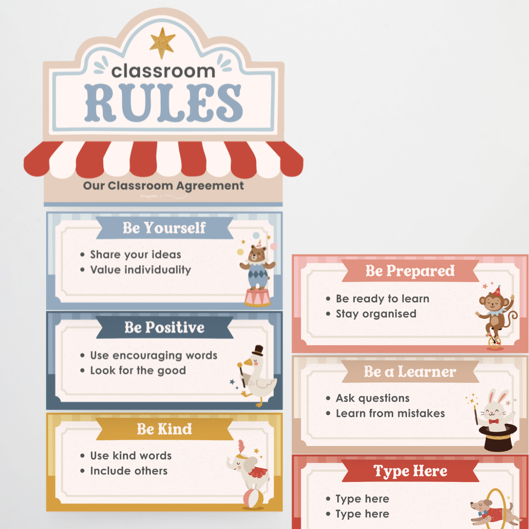Classroom Agreement - Little Circus Classroom Decor