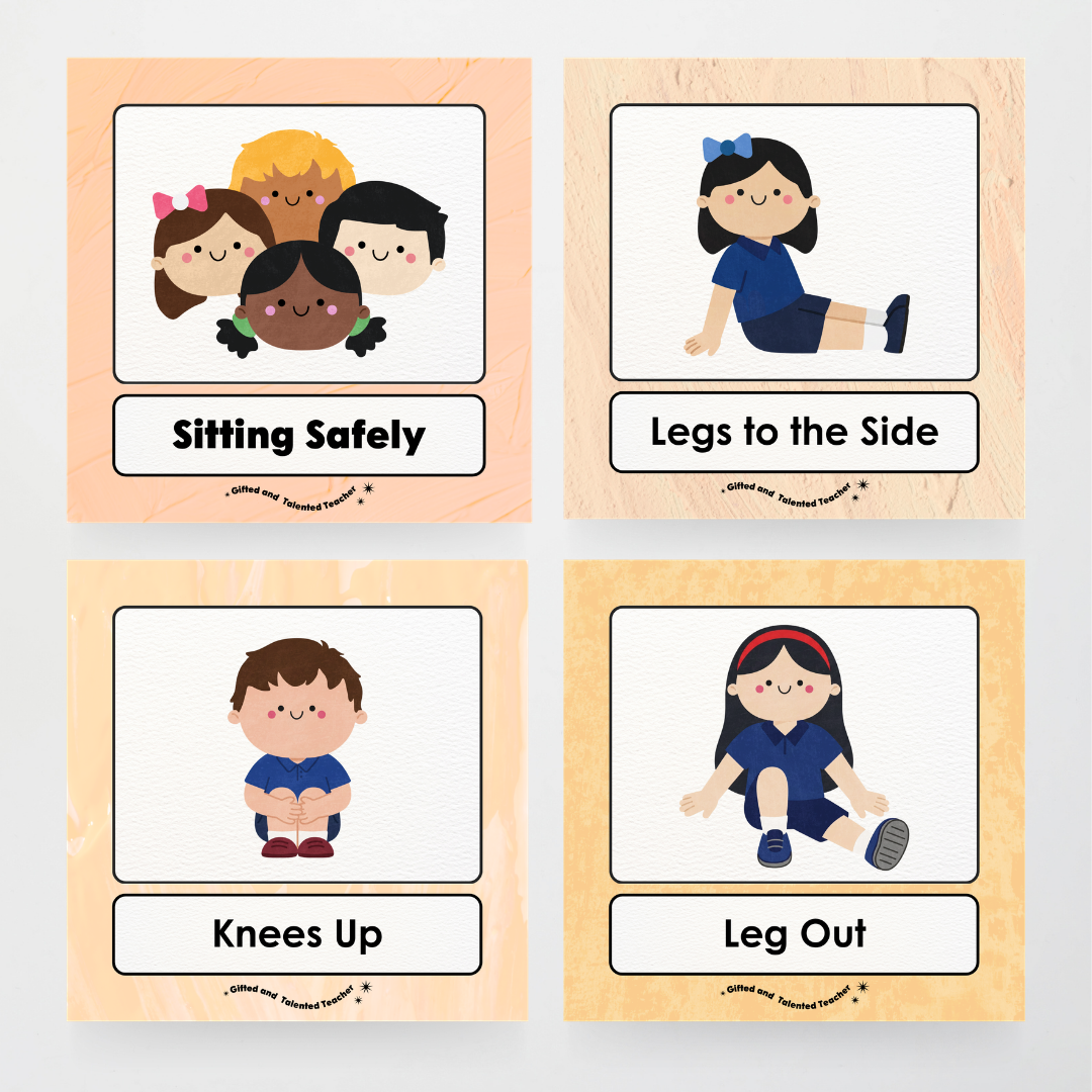 Inclusive Sitting Positions Editable Classroom Display - Neutral Classroom Decor - Teacher Resources & Classroom Decor
