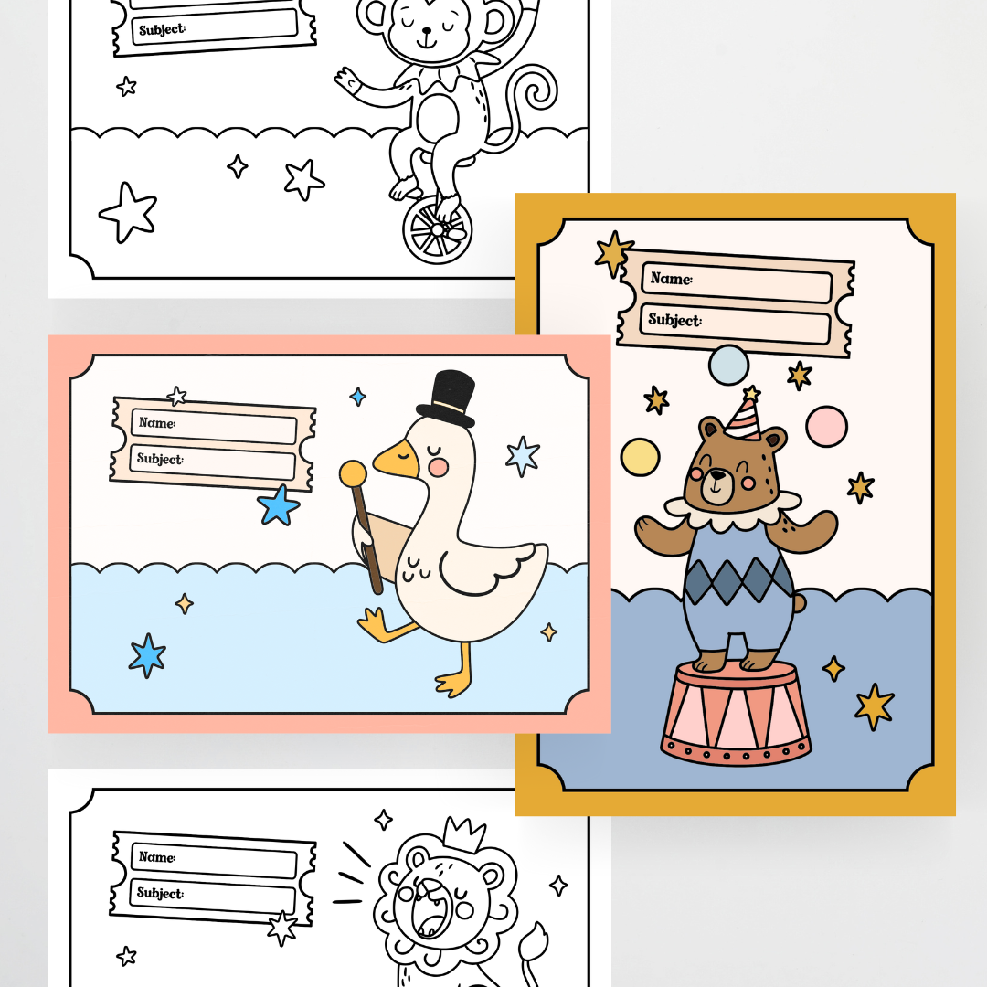 Book Covers - Little Circus Classroom Decor