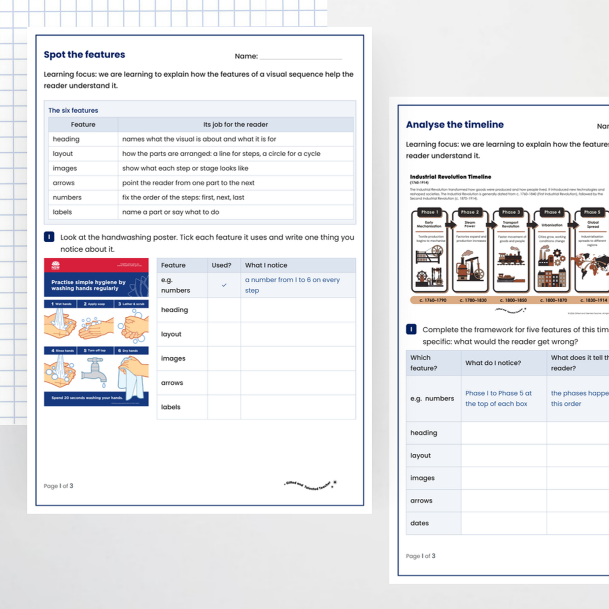 Student activity 1 – Visual Sequences