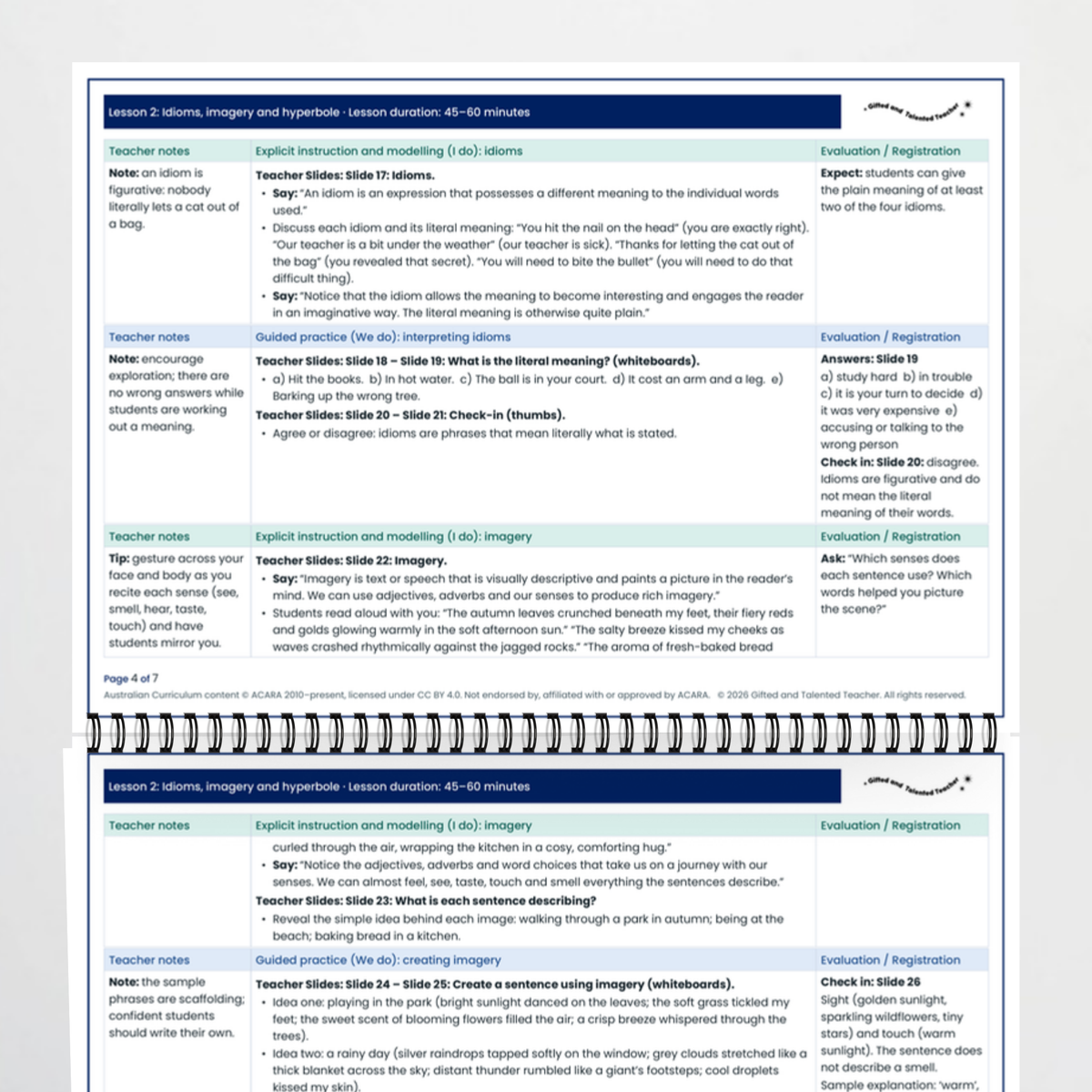 Lesson plan: explicit instruction and guided practice
