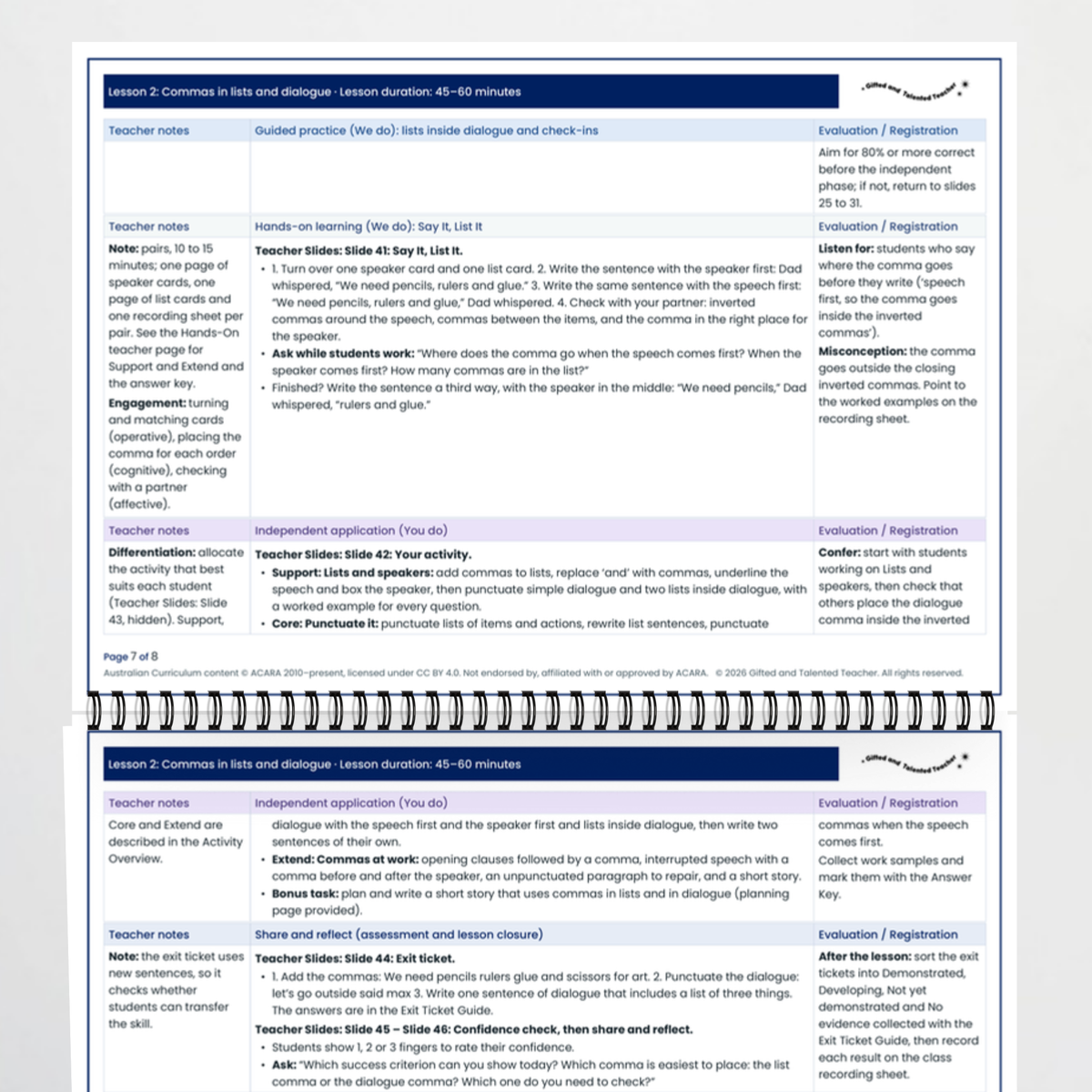 Teacher documents 1 – Commas in Lists and Dialogue