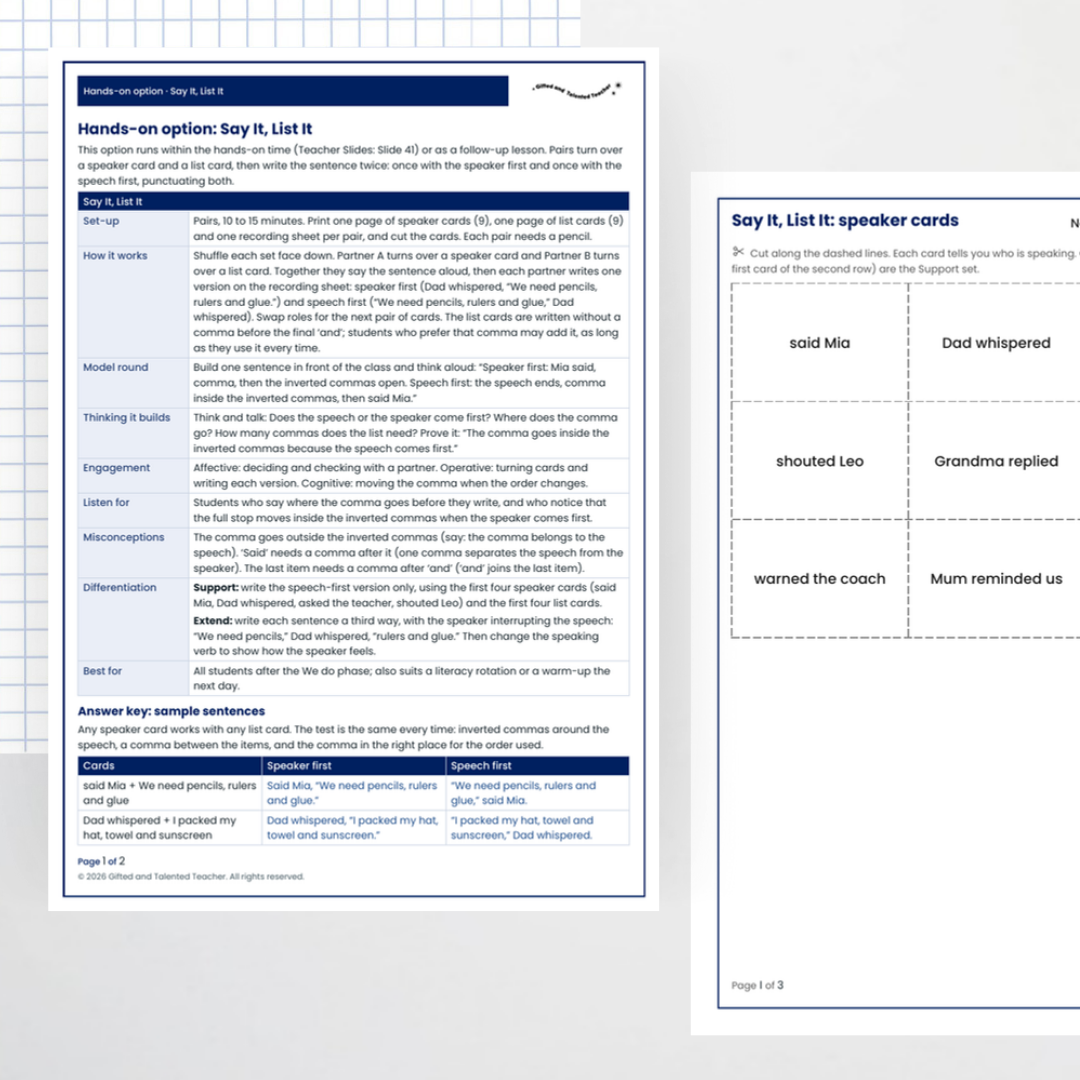 Hands-on activity 1 – Commas in Lists and Dialogue