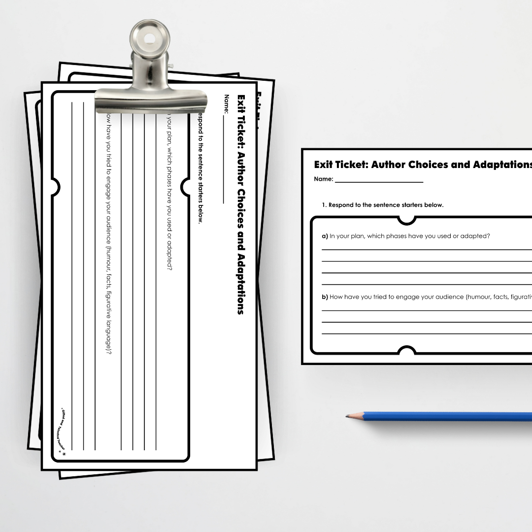 Year 5 Bundle: Adapting Text Stages and Phases for Purpose - Lesson Plan, Slides and Activities