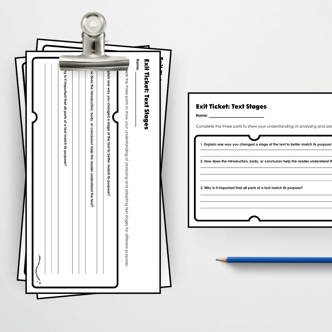 Year 5: Text Stages and Phases - Adapting Text Stages Lesson Sequence