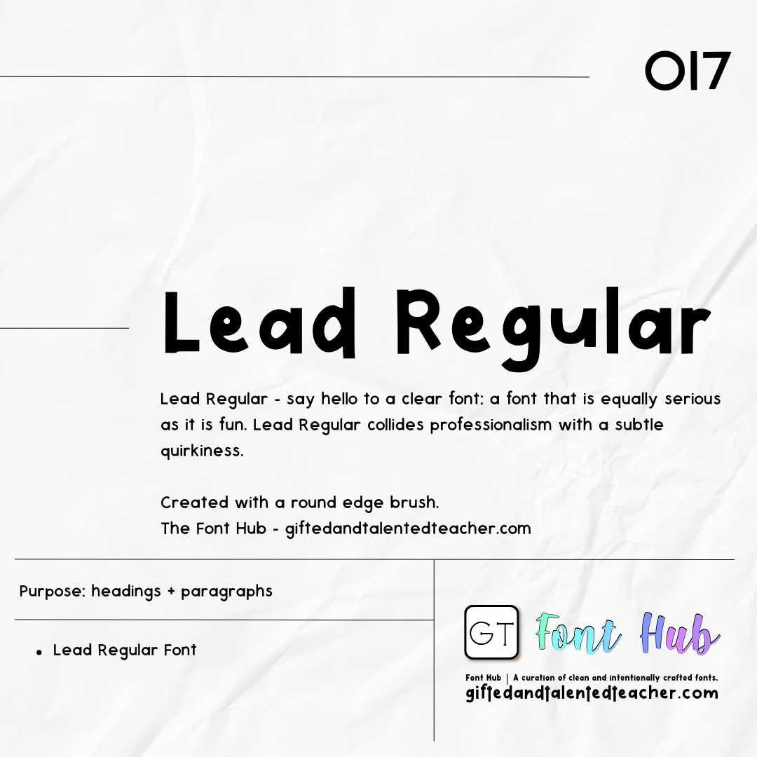 Lead Regular - GT Font