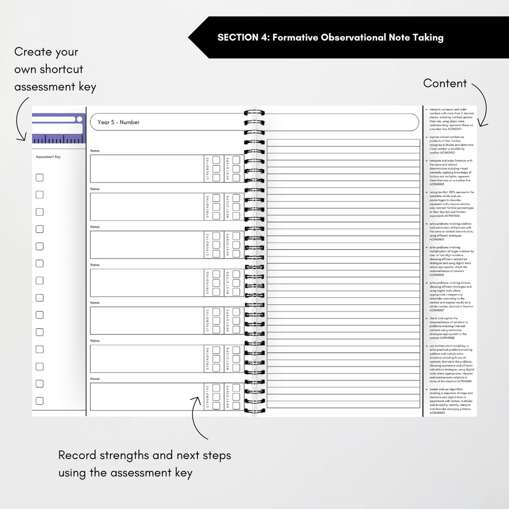 Notebook Assessment Assessment Book - Australian Curriculum V9 | Teaching Resources