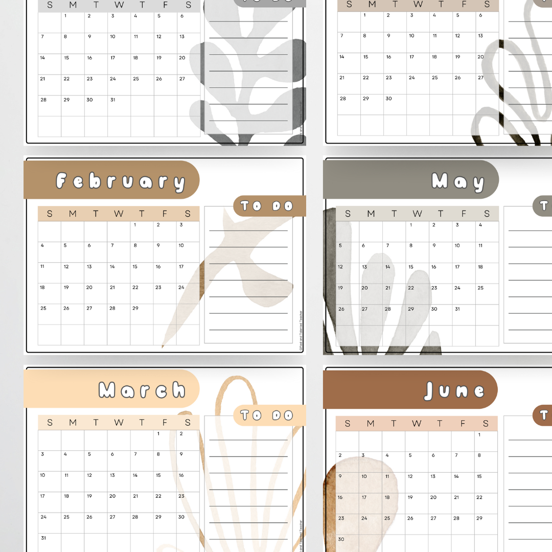 Matisse: Landscape Monthly Calendar - Neutral