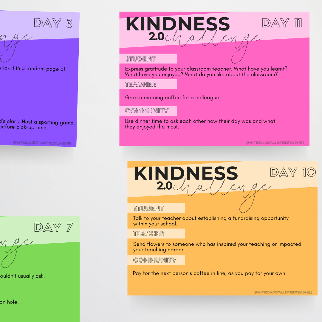 The 20 Day Kindness Challenge 2.0 - Upper Grades