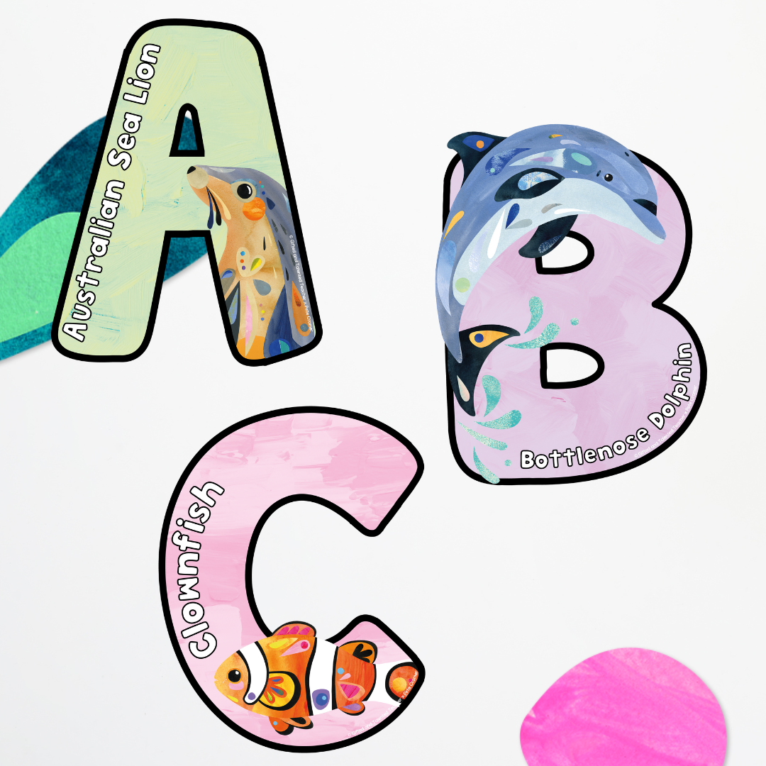 Pete Cromer: A-Z Alphabet Letters - Sea Life Collection