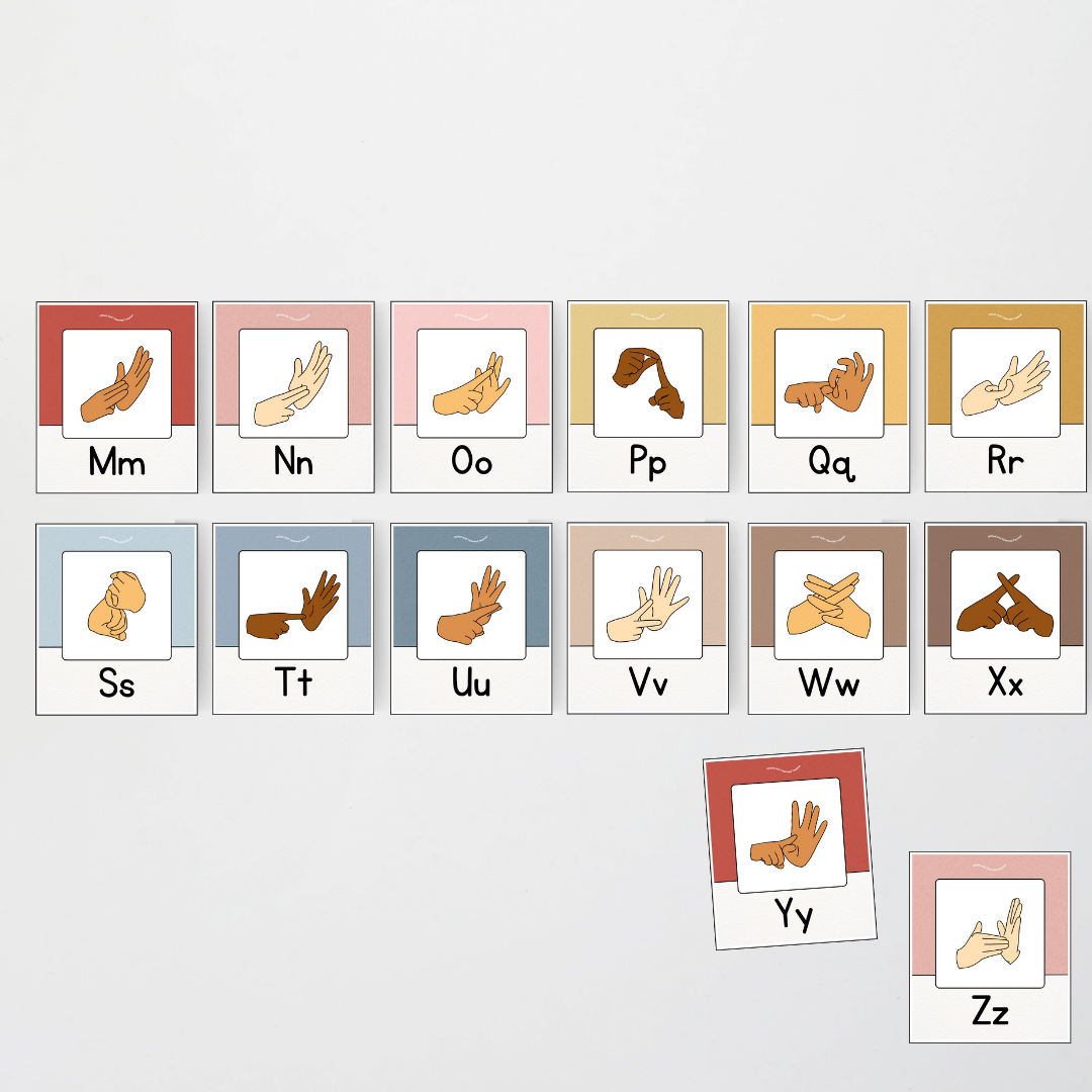 Auslan Alphabet Posters - Little Circus Classroom Decor