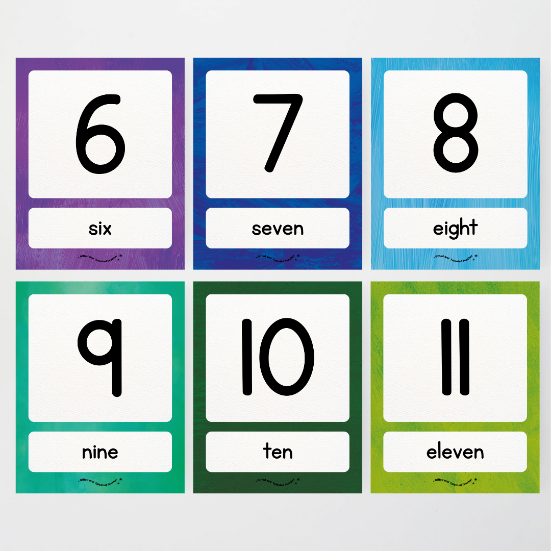 Number Posters Numerical Form and Word Form - Insect Life Classroom Decor - Teacher Resources & Classroom Decor