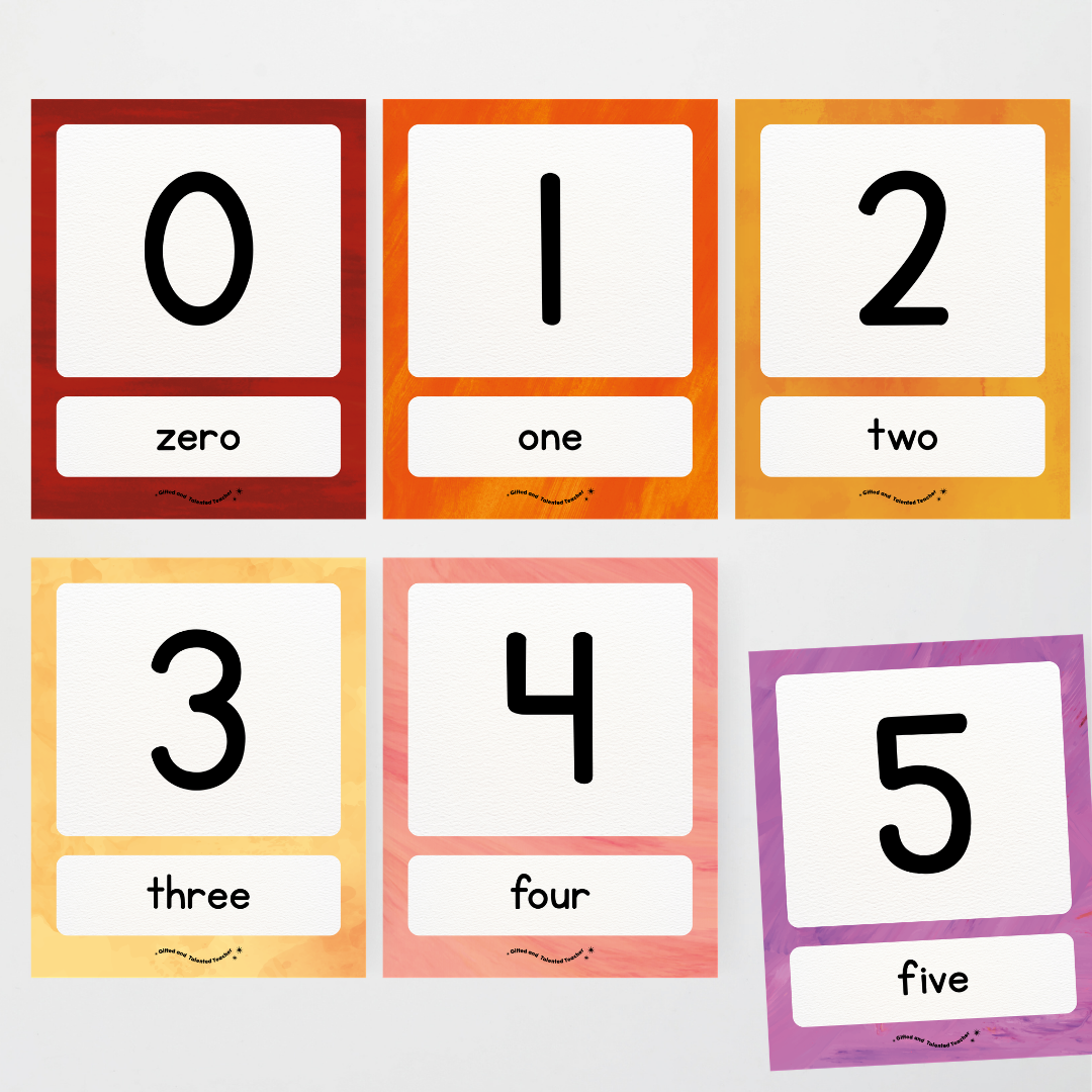 Number Posters Numerical Form and Word Form - Insect Life Classroom Decor - Teacher Resources & Classroom Decor
