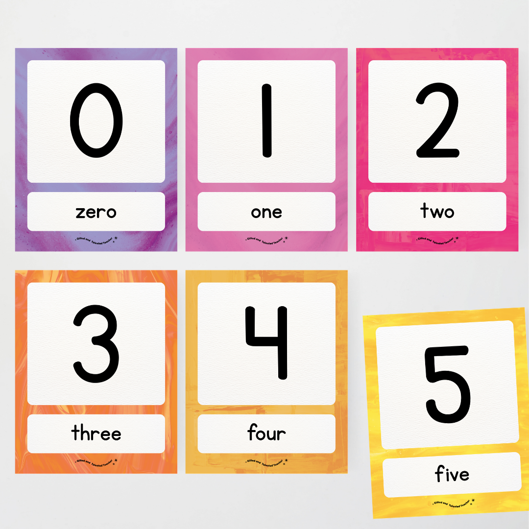 Number Posters Numerical Form and Word Form - Australian Fauna and Flora Classroom Decor - Teacher Resources & Classroom Decor