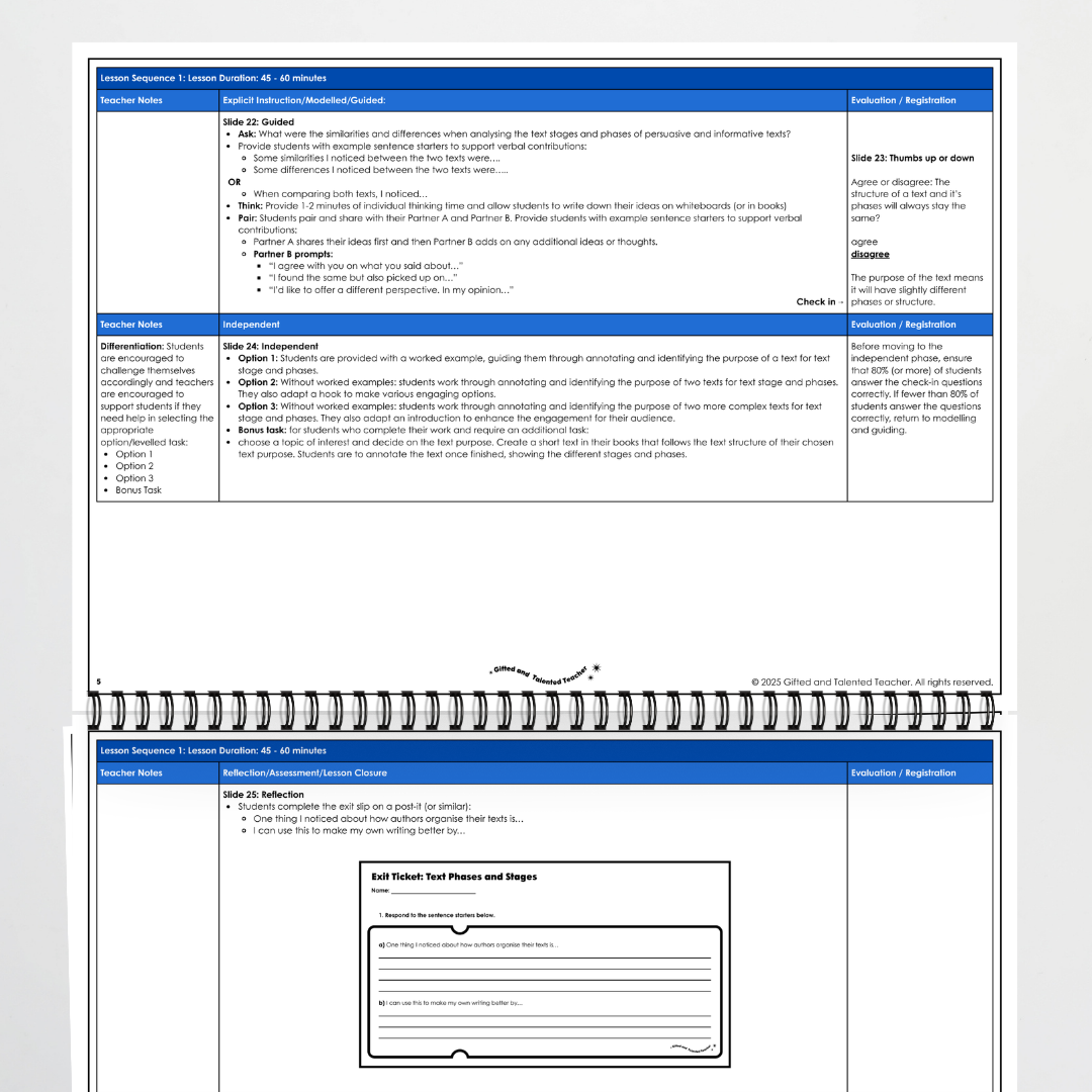 Year 6 Bundle: Text Stages and Phases - Lesson Plan, Slides and Activities - Teacher Resources & Classroom Decor