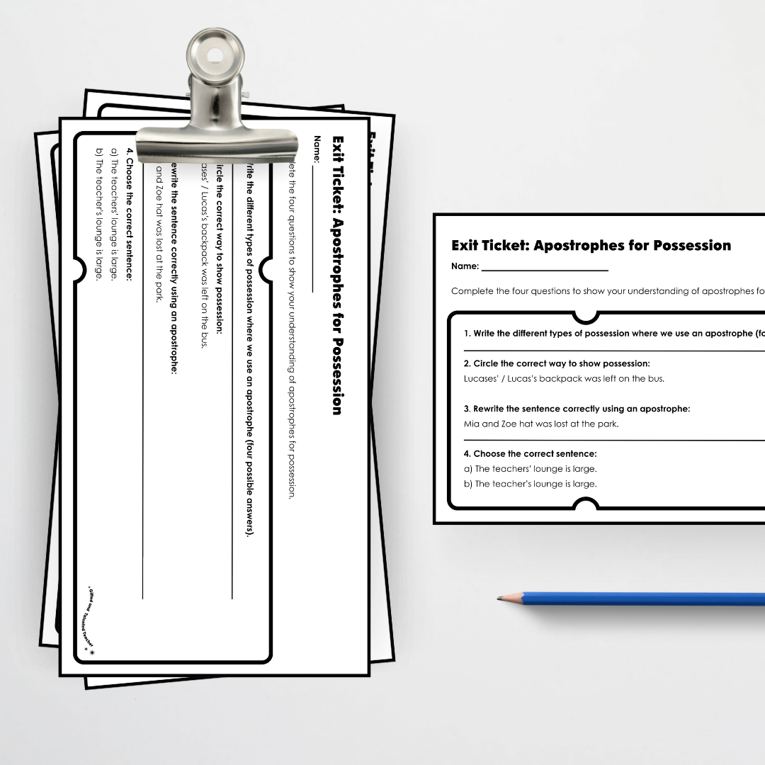 Year 5 Bundle: Apostrophes for Possession - Lesson Plan, Slides and Activities
