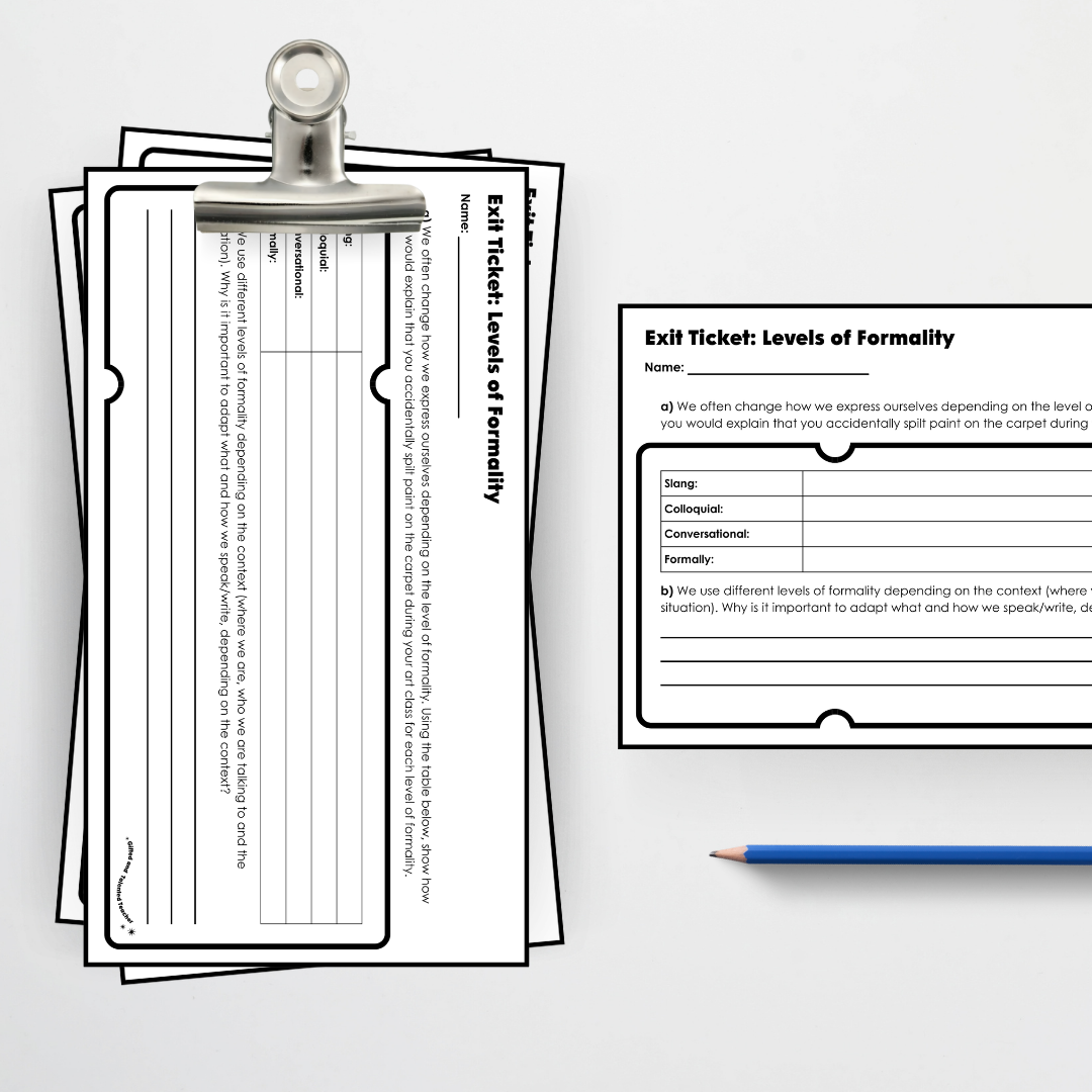 Year 6 Bundle: Levels of Formality in Text - Lesson Plan, Slides and Activities - Teacher Resources & Classroom Decor