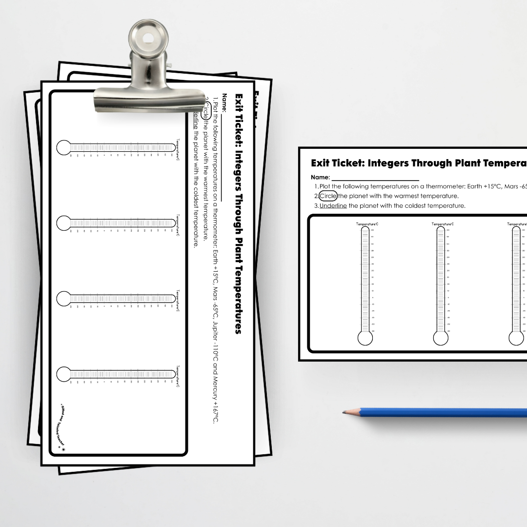 Year 6 Bundle: Integers Through Planet Temperature - Lesson Plan, Slides and Activities