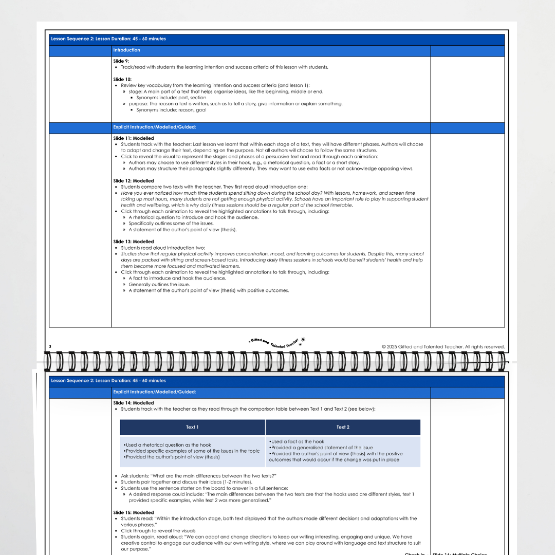 Year 5 Bundle: Adapting Text Stages and Phases for Purpose - Lesson Plan, Slides and Activities