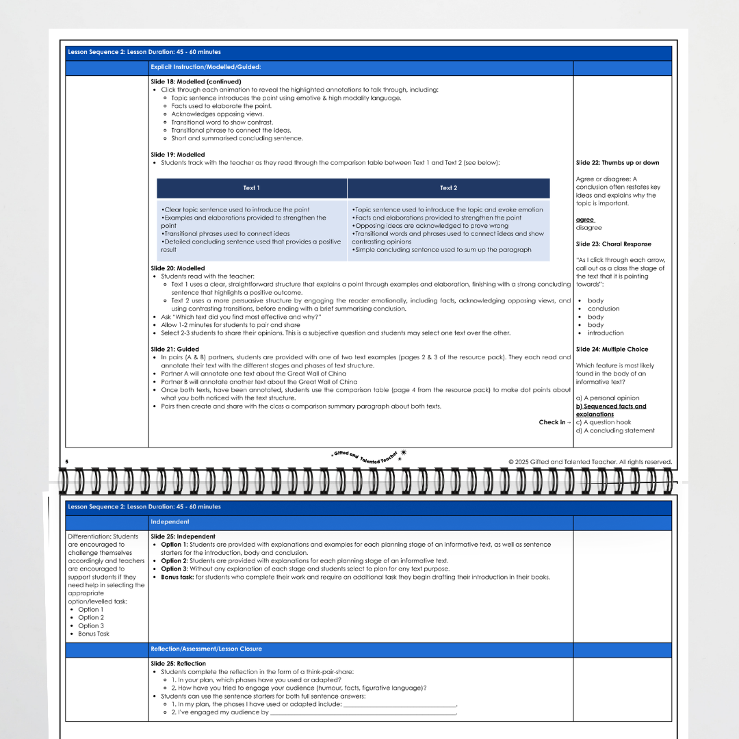 Year 5 Bundle: Adapting Text Stages and Phases for Purpose - Lesson Plan, Slides and Activities