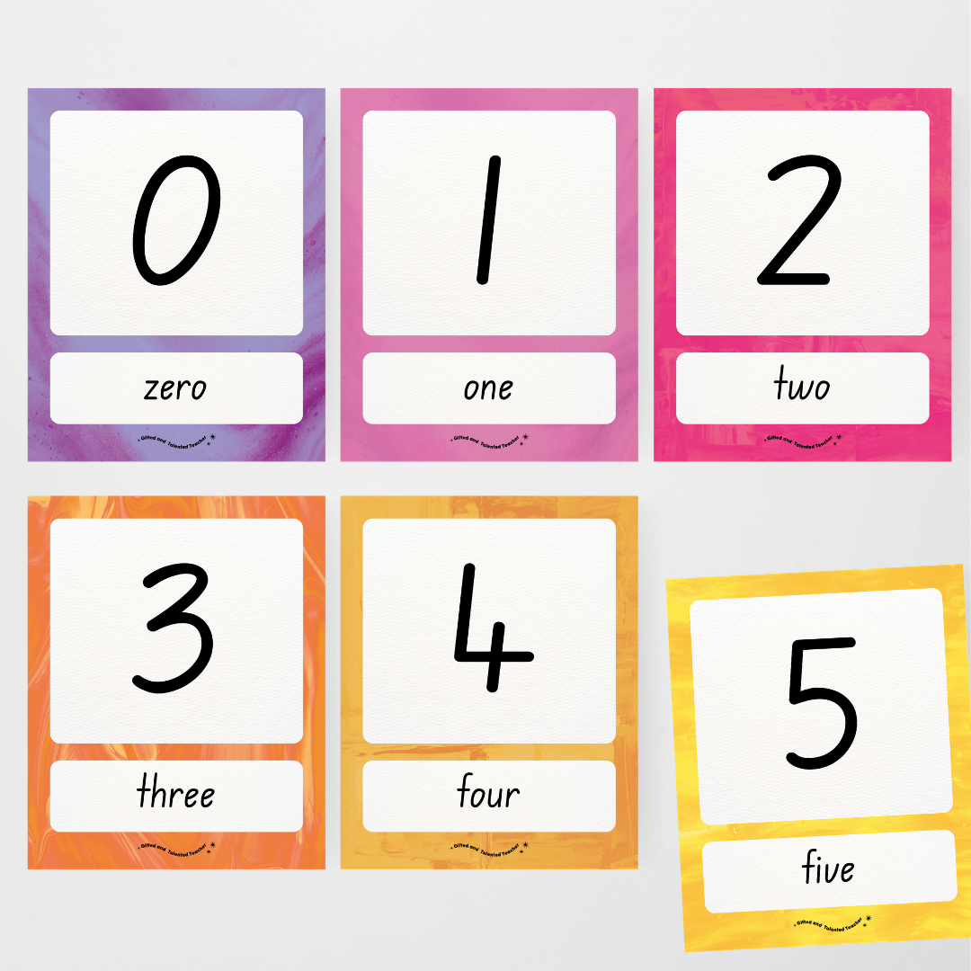Number Posters Numerical Form and Word Form - Australian Fauna and Flora Classroom Decor - Teacher Resources & Classroom Decor