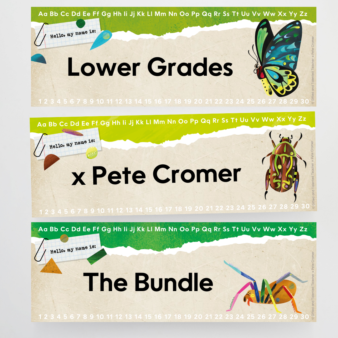 x Pete Cromer - Insect Life Classroom Decor (Lower Grades) Bundle